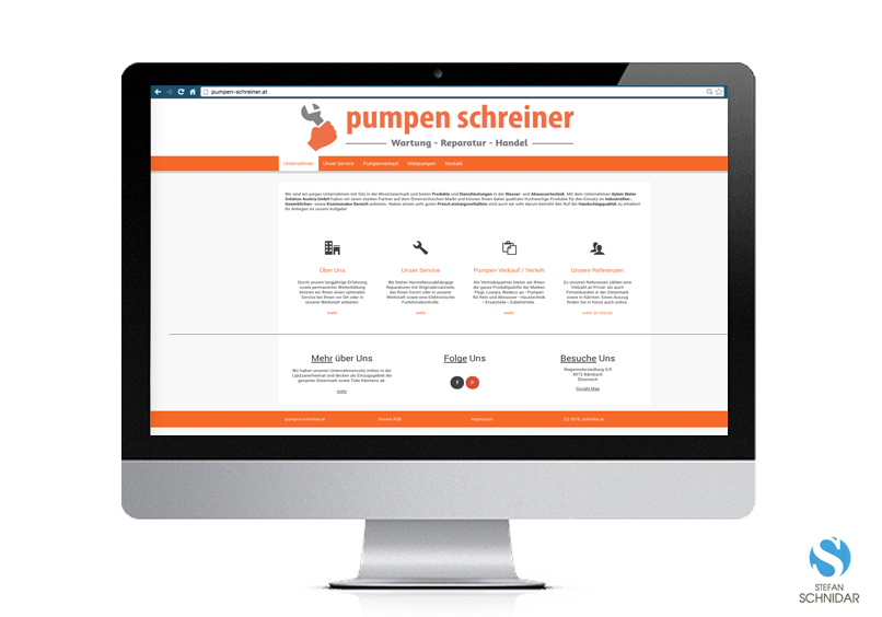 Website, Desktop, Pumpen-Schreiner